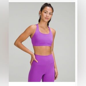 Lululemon energy longline bra size 8 moonlit magenta.